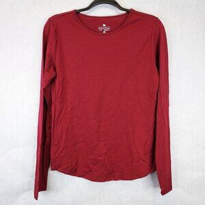 Segments Merino Wool Top Womens S Long Sleeve Base Layer Red Outdoor Hiking Flaw